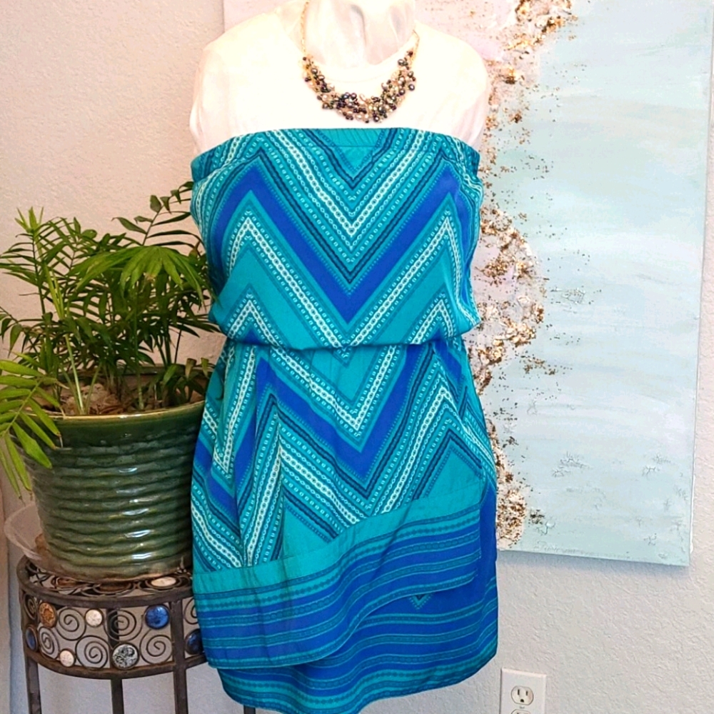 Express turquoise dress